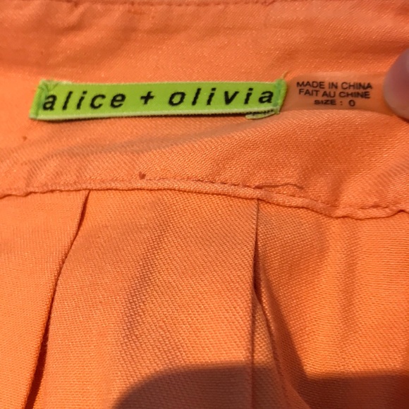 Alice + Olivia orange pleated skirt - Picture 3 of 7